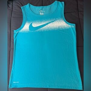 Men’s NIKE DRI-FIT Blue Tank Top Size Small